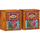  Noćni ormar 2 pcs Smeđa 35 x 30 x 40 cm Čvrsto drvo akacije | shoptok.hr