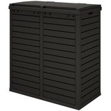  Vanjska kanta za smeće crna 78 x 41 x 86 cm od polipropilena | shoptok.hr