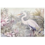  Plakat - Heron Wading in a Pond - illustration in light colors 60x40 Bez okvira | shoptok.hr