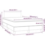  Boxspring - Krevet s oprugama i madracem krem 120x200 cm od umjetne kože - Krema 120 x 200 cm Gladak dizajn | shoptok.hr