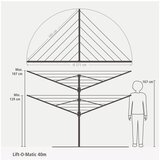 Brabantia Vrtno stojalo za sušenje perila Lift-O-Matic 40m – | Shoptok.si