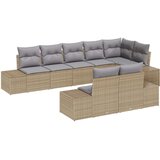  8-delni vrtni sofa set z blazinami Bež poli ratan, (22092091) | Shoptok.si