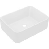 Maison Chic Razkošen Umivalnik - Kopalna umivalnik - Lavabo mat bel 41x30x12 cm keramičen, (21684731) Cene