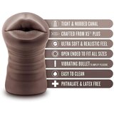 Blush Enlust Krystal - vibrirajuća umjetna usta s MI slikama (smeđa) | shoptok.hr