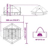  Teepee šator s krovom Siva i narančasta 490 x 410 x 210 cm | shoptok.hr