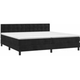  box spring s madracem LED crni 200x200 cm baršun | shoptok.hr