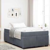 vidaXL Okvir kreveta s madracem Ostalo Tamno siva 120 x 190 cm Baršun | shoptok.hr
