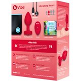 b-Vibe heart - brezžični analni vibrator z radiem (rdeč) | Shoptok.si