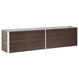 vidaXL Povišena vrtna gredica od pocinčanog čelika 240x40x45 cm smeđa | shoptok.hr