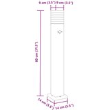  Vanjska podne svjetiljke sa senzorom crne 80 cm aluminijske | shoptok.hr