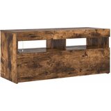 TV ormarić s LED svjetlima boja dimljenog hrasta 90x35x40 cm | Eponuda.com