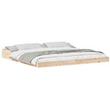  Krevetna konstrukcija Smeđa 200 x 210 cm Čvrsto borovo drvo | shoptok.hr