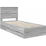  Krevetna konstrukcija Siva Sonoma 90 x 190 cm Inženjersko Drvo | shoptok.hr