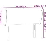  Uzglavlje s ušima tamnozeleno 93x23x78/88 cm baršunasto | shoptok.hr