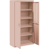 Ormarić Omarica za shranjevanje 2 pcs Roza 90 x 40 x 180 cm Jeklo, (5000152584) | Shoptok.si