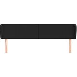  Uzglavlje s ušima crno 183x23x78/88 cm od umjetne kože | shoptok.hr