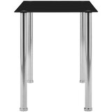  Blagovaonski stol crni 120 x 60 x 75 cm od kaljenog stakla | Eponuda.com