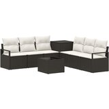  Set sofe 8 kom. Crna i krem-bijela Poli Rattan i čelik | shoptok.hr