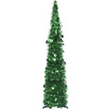 vidaXL Zložljiva umetna novoletna jelka zelena 120 cm PET | Shoptok.si