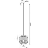  sollux SL.1252 - luster na sajli fost 1xE27/15W/230V | Eponuda.com