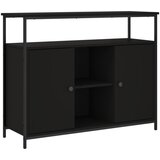  The Living Store Komoda črna 100x35x80 cm inženirski les - Komoda, (21500655) | Shoptok.si