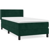 Box spring krevet s madracem tamnozeleni 80 x 200 cm baršunasti | Eponuda.com