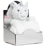 Bbo set plišana igračka + ćebence White Unicorn Cene