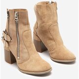 Resti Light brown women's boots on the post Ferrgo- Footwear | ePonuda.com