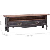  ormarić crni 120 x 30 x 40 od masivnog drva mahagonija | shoptok.hr