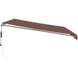 vidaXL Tenda na automatsko uvlačenje s LED smeđa 450 x 300 cm | shoptok.hr