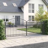 vidaXL Ograda vrata Ostalo Podesiva Siva 400 x 150 cm Čelik | shoptok.hr