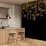 Foto tapeta - Nature landscape - black abstract nature motif with flowers in sepia 450x315 | shoptok.hr