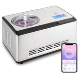 Klarstein Dolce Bacio Smart, aparat za sladoled, aparat za jogurt, kompresor, 2 litre, WiFi, zaslon osjetljiv na dodir, nehrđajući čelik | shoptok.hr