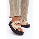 Boto Ladies Sandals With Buckles On Platform Beige Nilatha | Shoptok.si