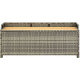 Poli Vrtna klop s prostorom za shranjevanje 120 cm poli ratan siva | Shoptok.si