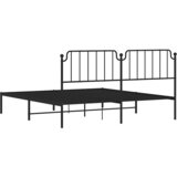  Metalni okvir za krevet s uzglavljem crni 183x213 cm | shoptok.hr
