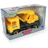 Middle Truck: Žuti kamion s kranom - 43cm -