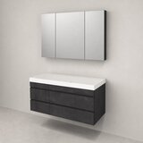 Kolpa San Naomi Set 120cm Crna (Ormarić sa umivaonikom + Ogledalo/ormarić) Cene