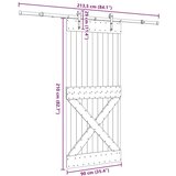 vidaXL Drsna vrata s kompletom vodil 90x210 cm trdna borovina | Shoptok.si