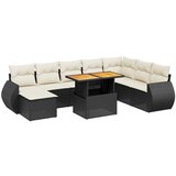  The Living Store Vrtna sedežna garnitura 9-delna z blazinami črn poli ratan - Vrtna Sedežna Garniture, (21460793) | Shoptok.si