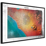  Poster - Raised Relief Map: Rome 60x40 | shoptok.hr