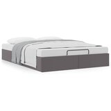  Otomanski okvir kreveta bez madraca sivi 140x190cm umjetne kože | shoptok.hr