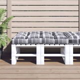  Jastuk za palete sivi karirani 120 x 80 x 12 cm od tkanine | shoptok.hr