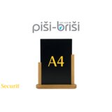  ČRNA TABLA na podstavku Securit® Elegant A4 - sv. rjav okvir Cene
