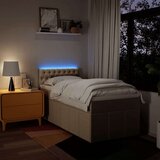 vidaXL Krevet s oprugama i madracem krem 90 x 200 cm od tkanine | shoptok.hr