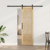 vidaXL drsna vrata s setom opreme 61x198.5 cm iz trdnega borovega lesa, notranja vrata , ORKDAL, 61x198.5 cm iz trdnega borovega lesa | Shoptok.si