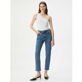 Koton Slim Fit Jeans Standard Waist Straight Leg Flexible Cotton Pocket - Eve Slim Jean Cene