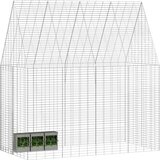  Kavez za zečeve Srebrno 200 x 100 x 210 cm Cinkani čelik | shoptok.hr