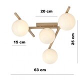  Stropna svetiljka SMART 4xE14/10W/230V bež/bela | Eponuda.com