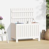 vidaXL Vrtna kutija za pohranu bijela 76x42 5x54cm od masivne borovine | shoptok.hr